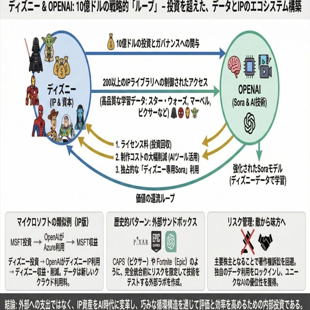 ディズニーx OpenAI Sora出資にダマされるな- ディズニーのしたたかな 