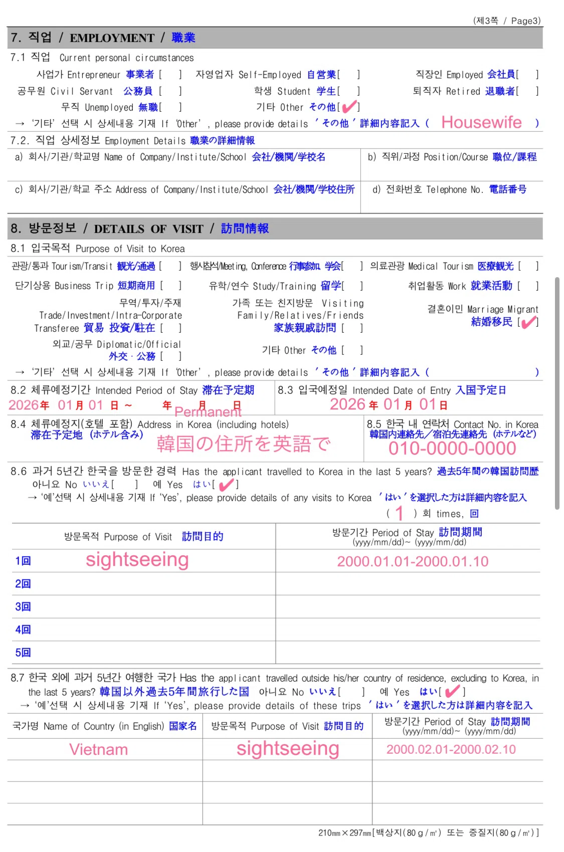 【F6結婚ビザ①】査証発給申請書の書き方解説 🏻|rosie🐰日韓夫婦