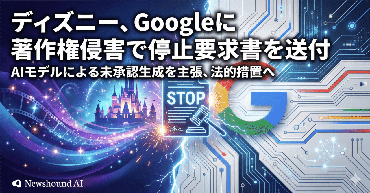 テッククランチニュース｜ディズニー、Googleに著作権侵害で停止要求書