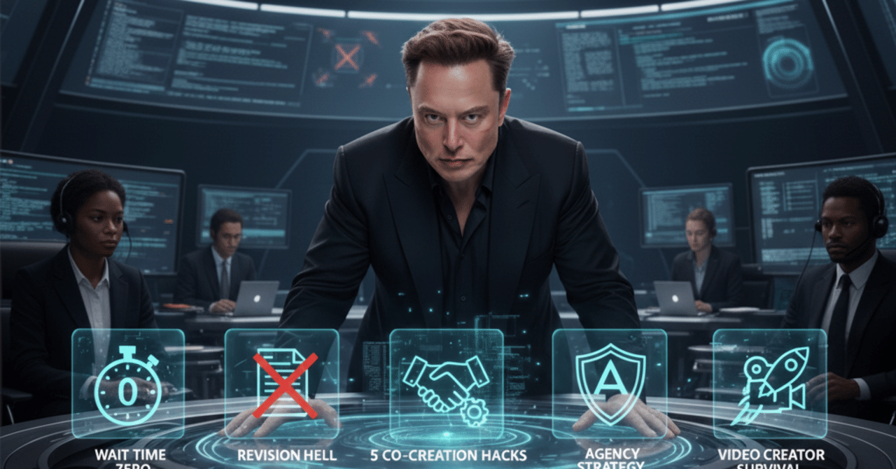 動画クリエイター版】イーロン・マスク流「対・代理店」生存戦略｜修正地獄と待ち時間をゼロにする5つの協業ハック｜コバヤシノブヨシ