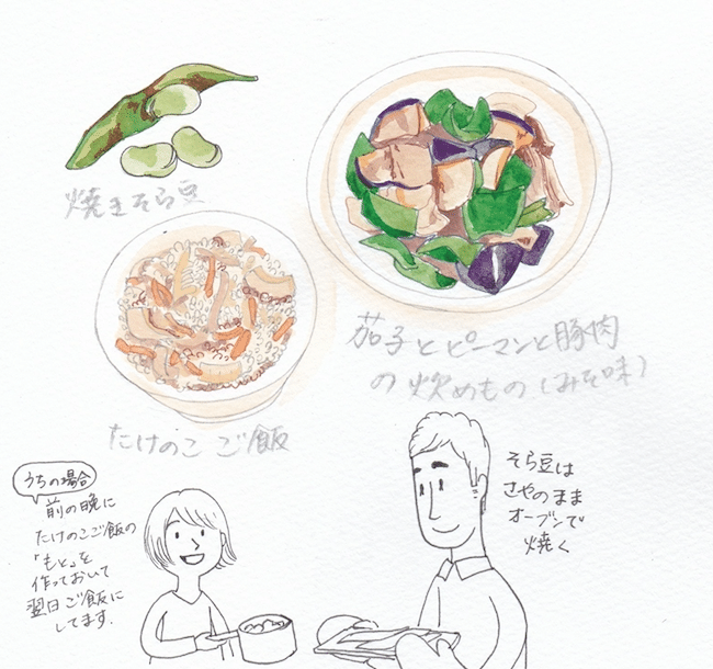 たけのこご飯と茄子とピーマンの味噌炒め あやさん Note たけのこご飯と茄子とピーマンの味噌炒め あやさん Note