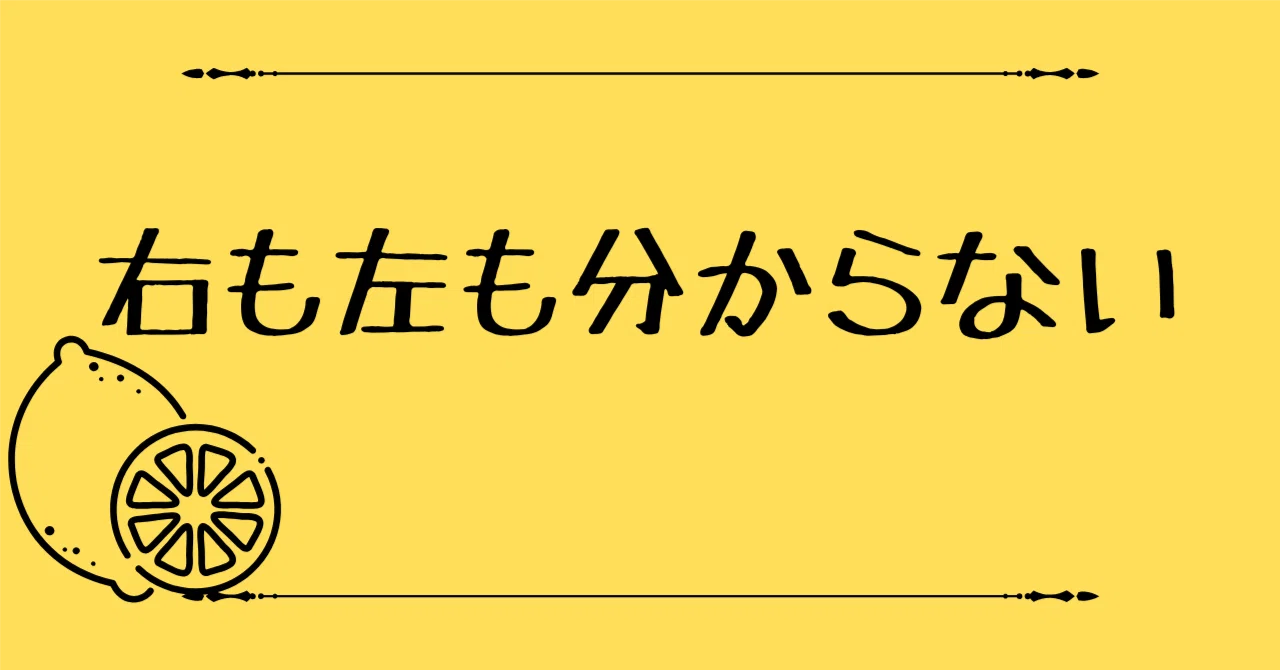 右 も 左 も 分から ない