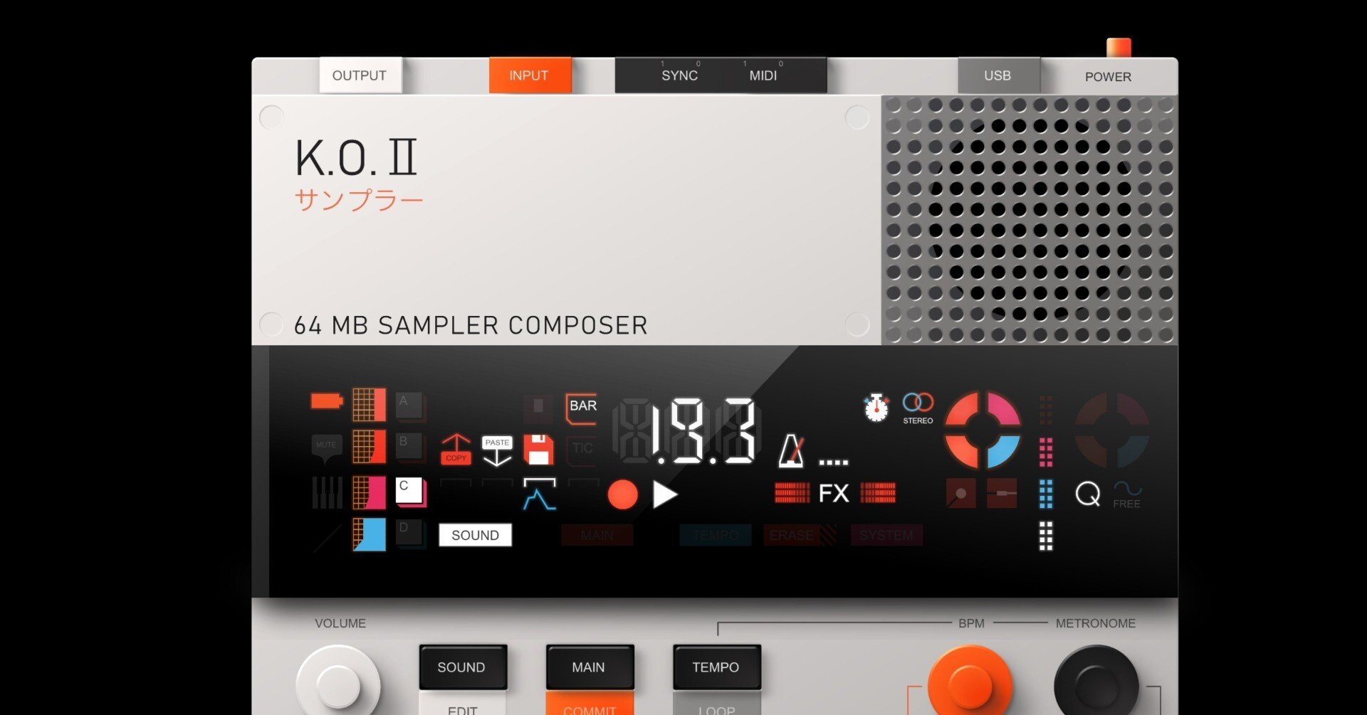パワポでTeenage Engineering EP–133 K.O. IIを描いてみた｜FUJI