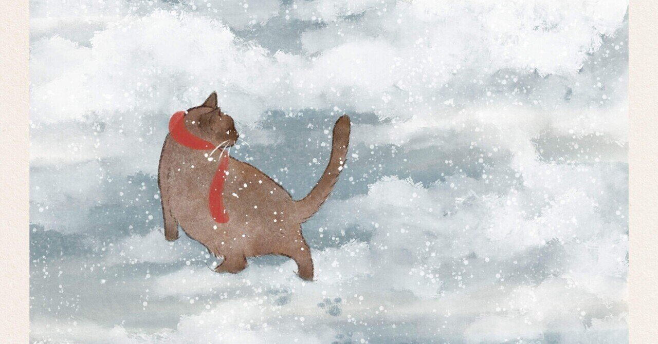 猫イラスト] Ume & Winter 冬 ❄️🌨️ ｜Chomarley
