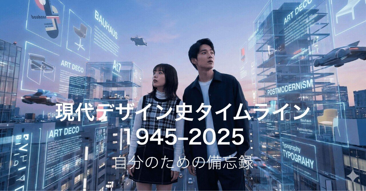 現代デザイン史タイムライン 1945–2025：自分のための備忘録｜PORSAS