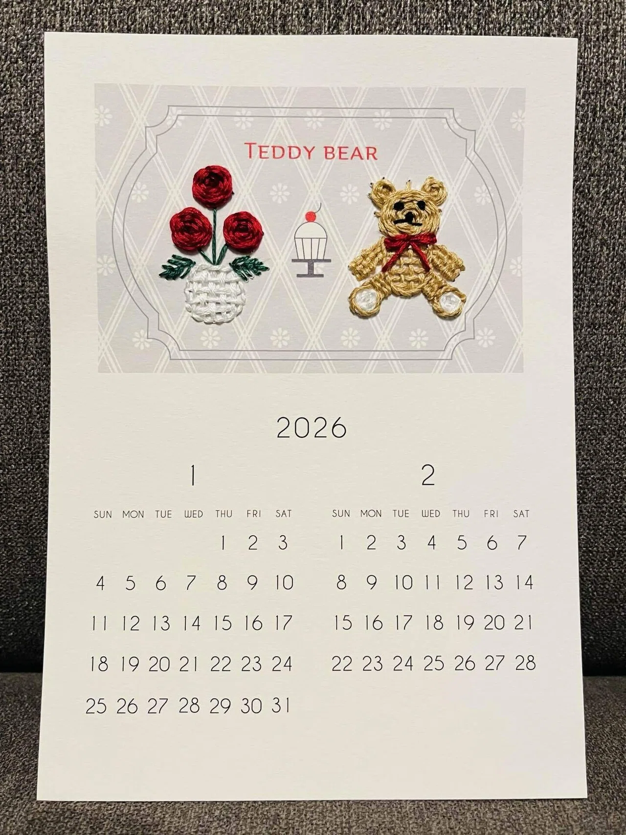 刺繍図案 刺繍模様 クロスステッチ Anna カレンダー 1996
