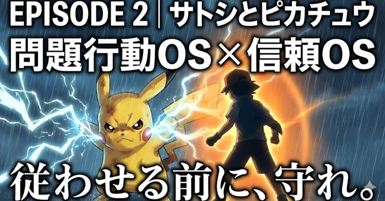ポケモン編 EP2｜サトシとピカチュウ問題行動OS × 信頼OS――「言うこと
