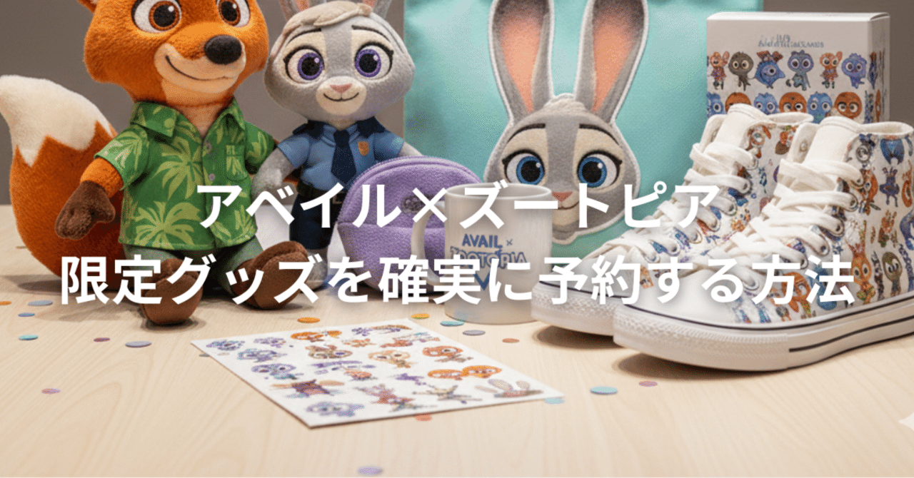 アベイル×ズートピア！限定グッズ確実予約の攻略｜Master | テーマ