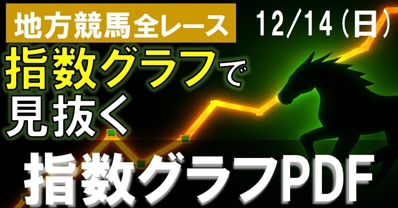 🏇【2025/12/14(日) 地方競馬】指数グラフで読み解く予想支援PDF