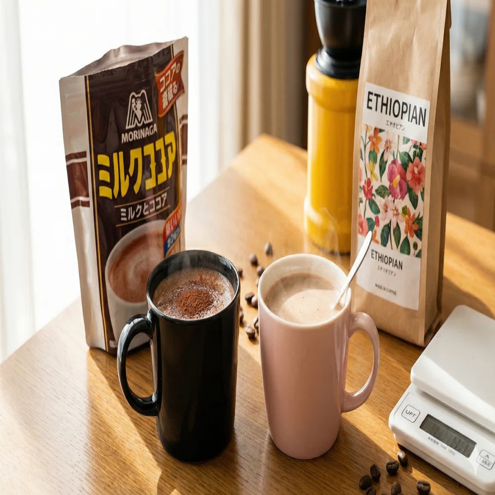 いつものコーヒーにココアを足すだけ。エチオピア豆で作る『ライフ