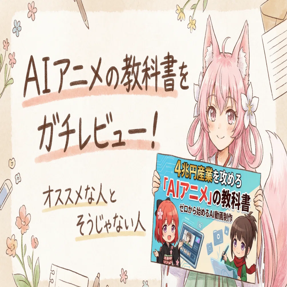 AIアニメの教科書をガチレビュー！オススメな人とそうじゃない人｜餡子 