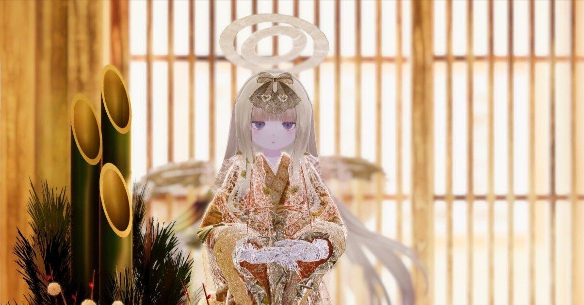 お正月の白雪天使｜藤あさや