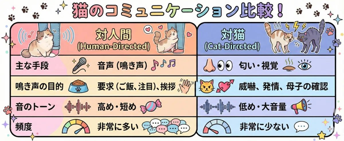 【猫語の教科書】「ニャー」は人間への特別なメッセージ?猫の音声コミュニケーションを徹底解説!🐱📣|蟒蛇 来都(うわばみ らいと)