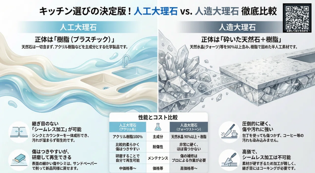 人工大理石」と「人造大理石」の違い、説明できますか？｜現場の虎 