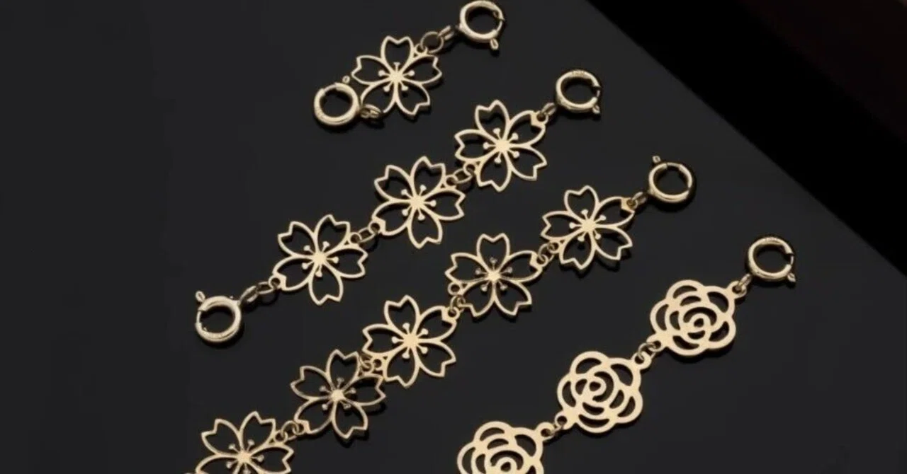 K18YG Cherry Blossom Charm Clasp Adjuster🌸｜Jewelry Hills Tokyo