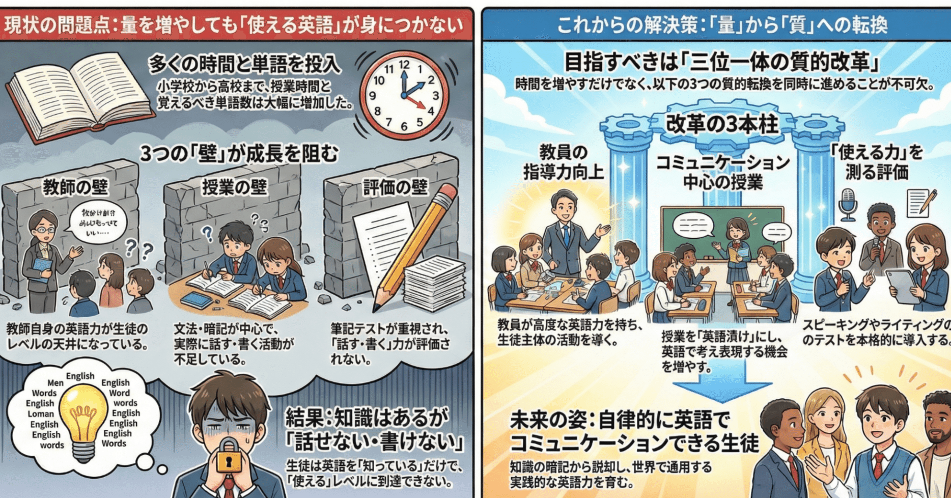 授業も単語も増えたのに、なぜ「使える英語」はまだ遠い？ 理想と現実
