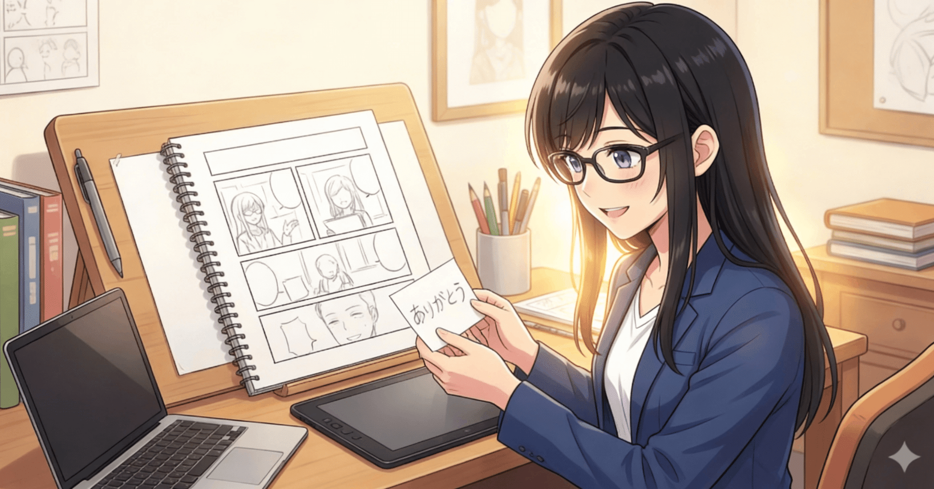 4コマ漫画挑戦】日頃の感謝を込めて、あかりさんをご紹介します