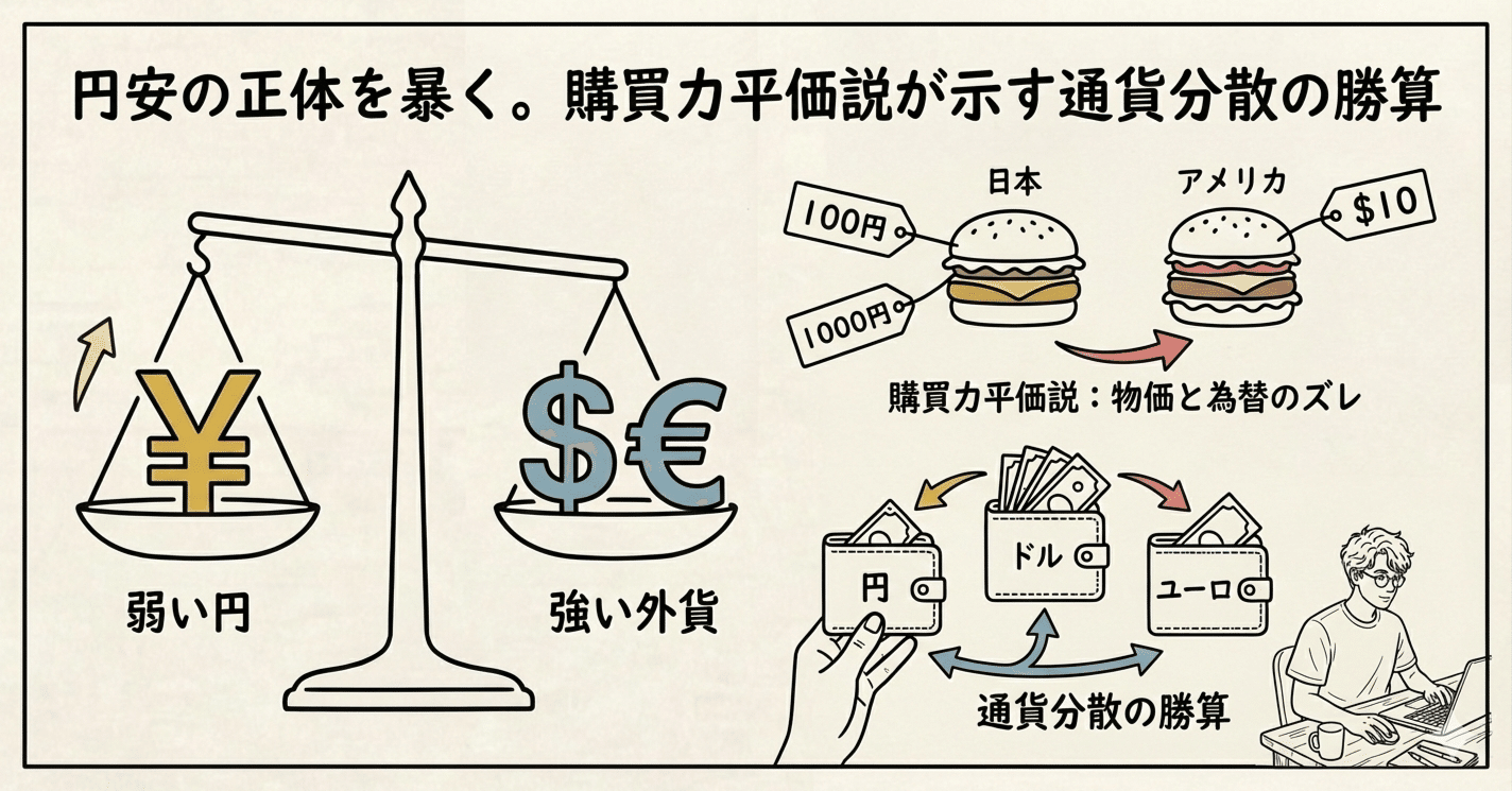 円安の正体を暴く。購買力平価説が示す通貨分散の勝算｜マサ｜MBA式・資産とキャリアの戦略室