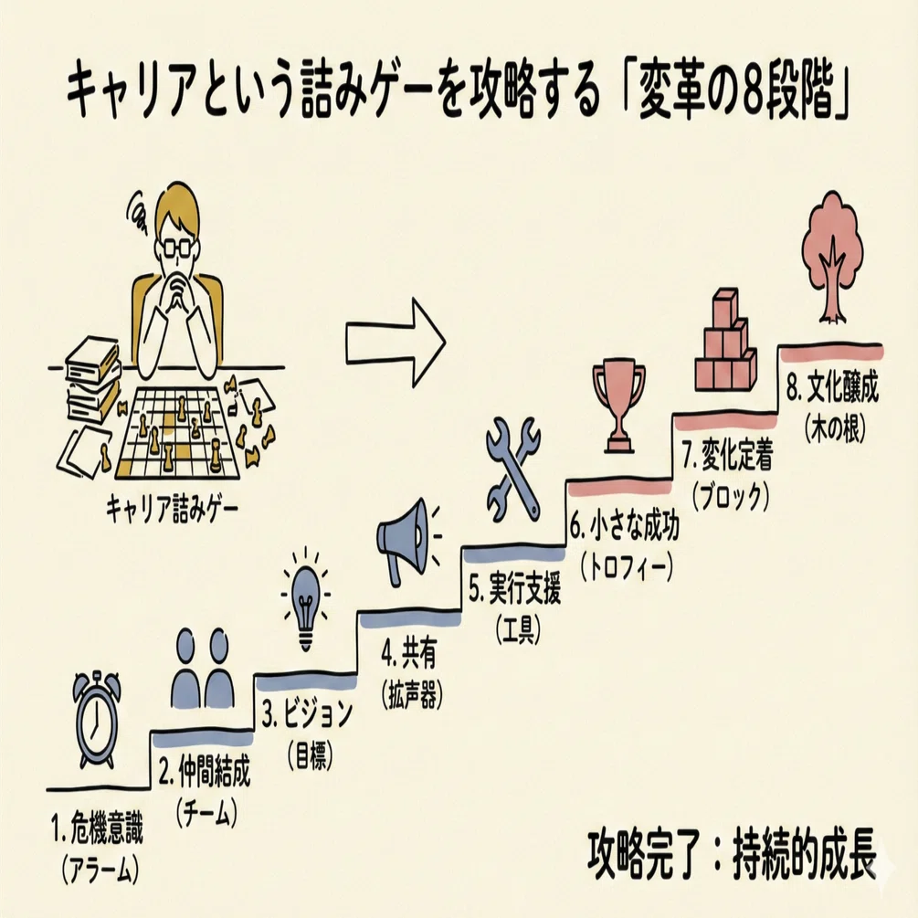 キャリアという詰みゲーを「変革の8段階」で攻略する。｜マサ｜MBA式