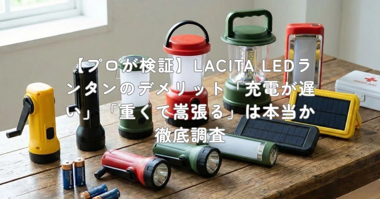 プロが検証】LACITA LEDランタンのデメリット「充電が遅い」「重くて