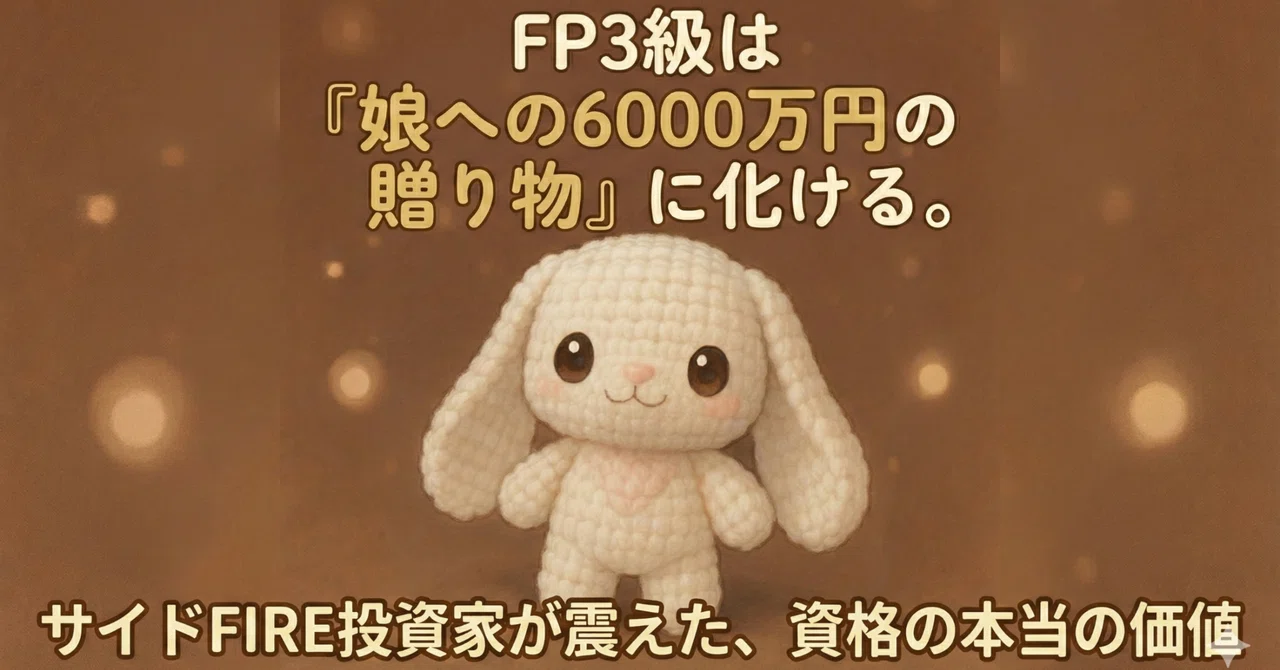 【守る力】FP3級は「娘への6000万円の贈り物」に化ける。サイドFIRE投資家が震えた、資格の本当の価値｜ニャーレン バフェット