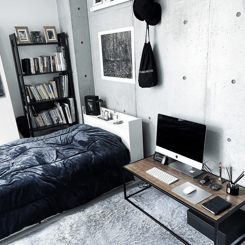 コンクリート打ちっぱなし部屋に住んでいる一人暮らしのインテリア紹介 Ruka Note