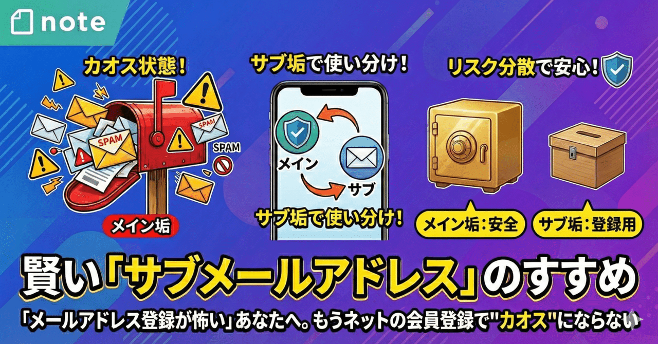 メールアドレス登録が怖い」あなたへ。ネットの会員登録で