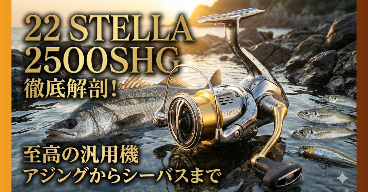 22 ステラ 2500SHGを徹底解剖！アジングからシーバスまで対応する