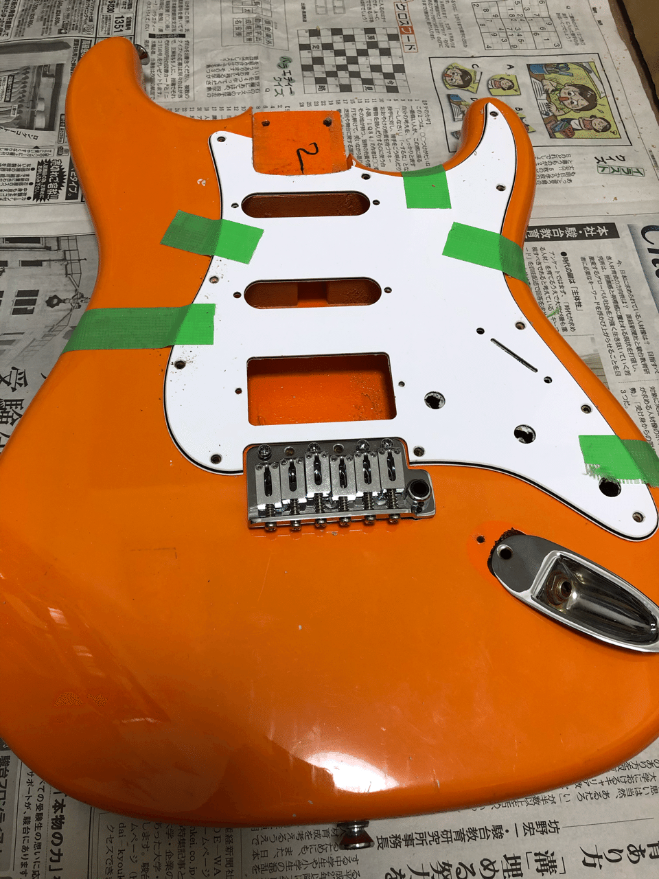 イエロータイガー自作ギター ボディ＆ネックのみ