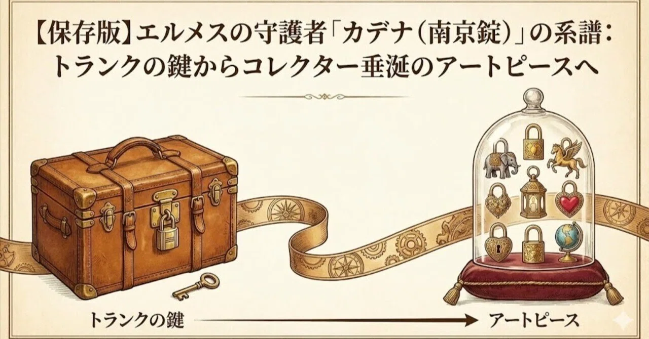 保存版】エルメスの守護者「カデナ（南京錠）」の系譜：トランクの鍵