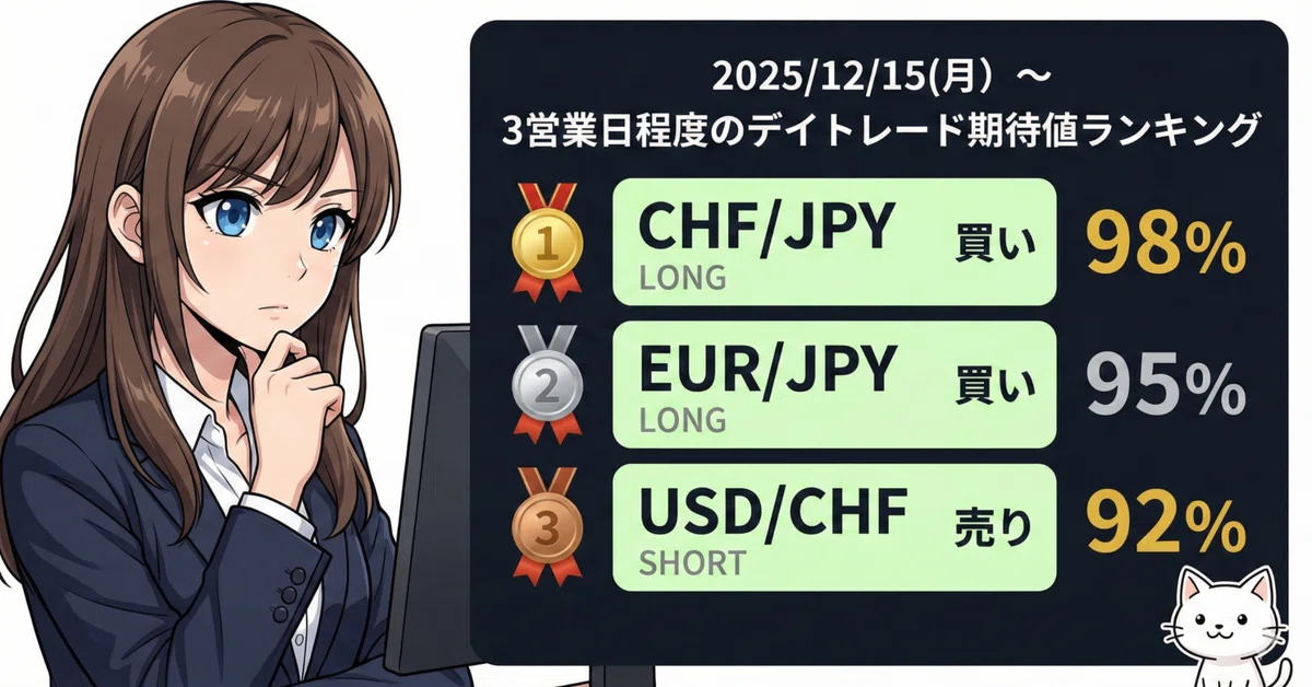 [2025.12.15] How to Win at FX on Monday! AI Analysis Reveals the Top 10 ...