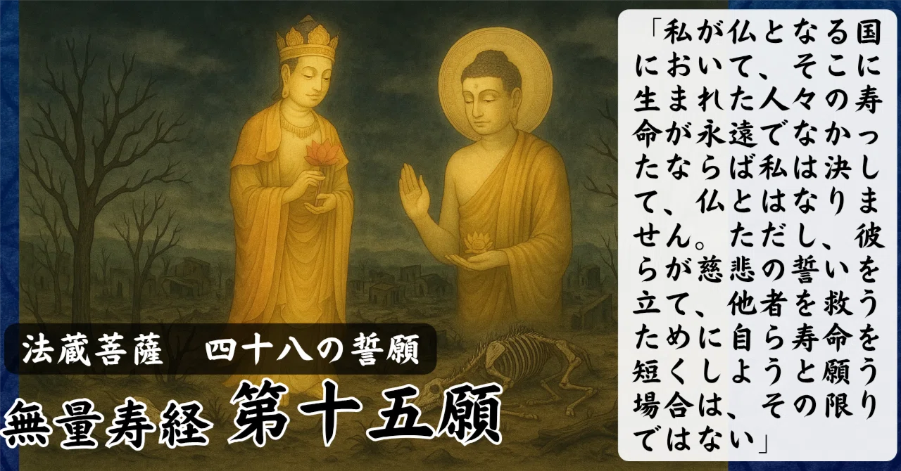 無量寿経 第十五願『慈悲を選び抜く先の死…という約束』 法蔵菩薩の