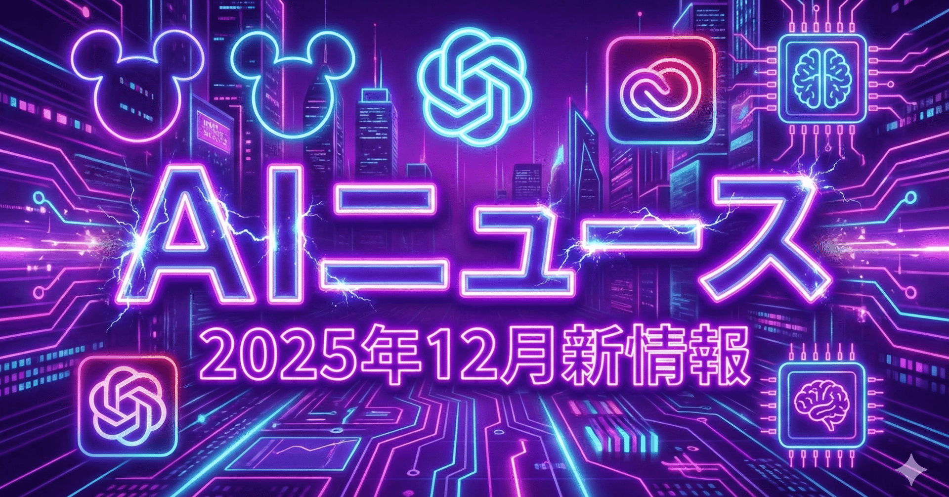 2025年12月】3分で分かる、AIトレンド決定版！OpenAI×ディズニー提携