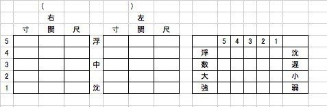 脈診 脈図の書き方 祖脈 Nishizuka Labo Note