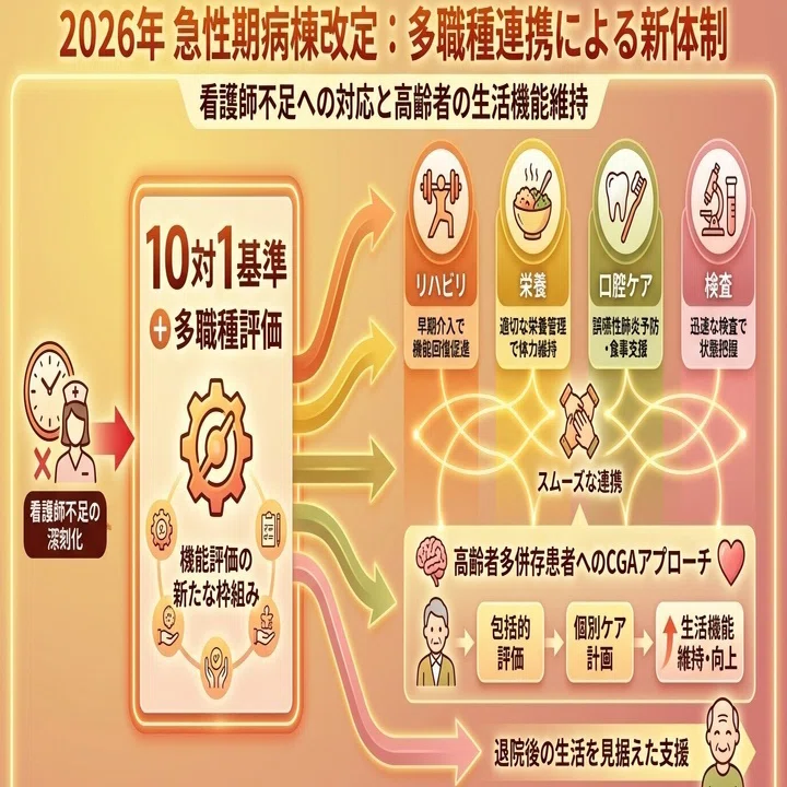 前編】2026年度改定：急性期病棟「多職種配置」をリハビリ部門長はどう
