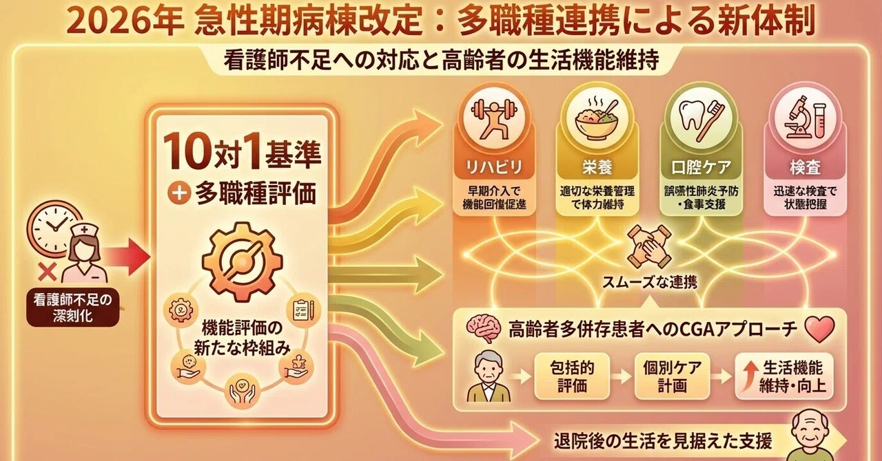 前編】2026年度改定：急性期病棟「多職種配置」をリハビリ部門長はどう