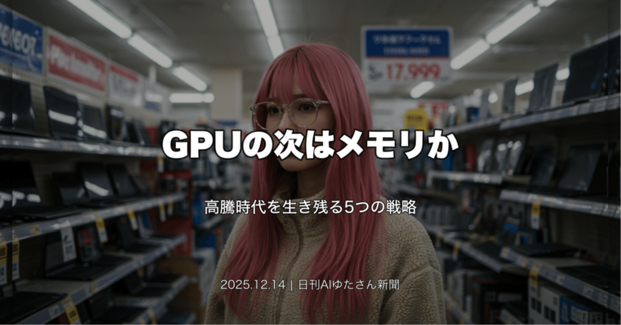 GPUの次はメモリか 高騰時代を生き残る5つの戦略｜yutapii