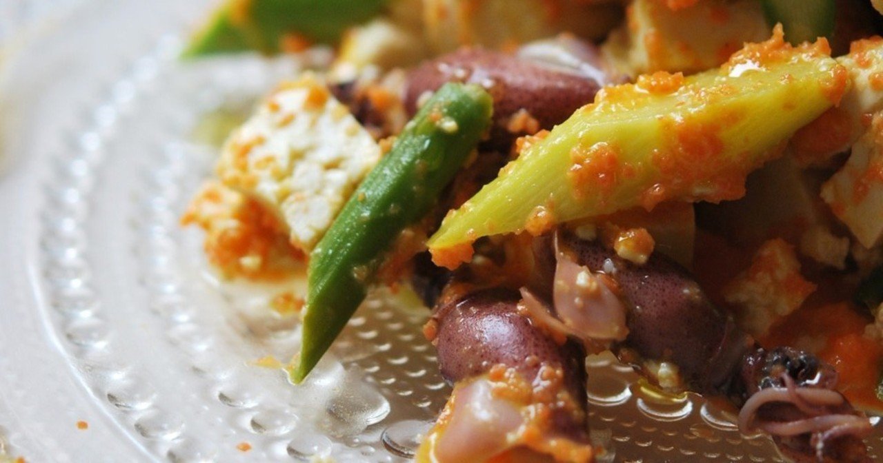 ホタルイカとアスパラの人参ドレッシング いこまゆきこ 料理家 食まわりのあれこれ Note ホタルイカとアスパラの人参ドレッシング いこまゆきこ 料理家 食まわりのあれこれ Note