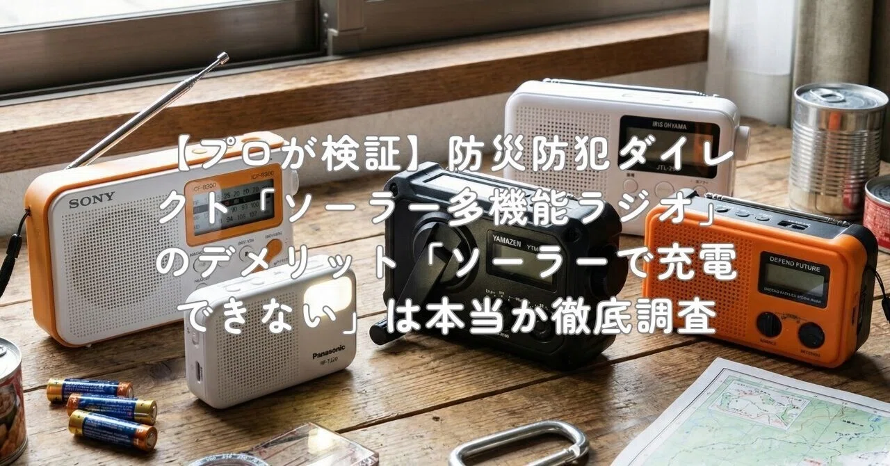 プロが検証】防災防犯ダイレクト「ソーラー多機能ラジオ」のデメリット