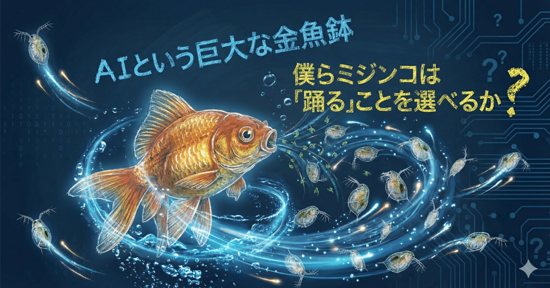 金魚鉢　r2 v5 b4 AIという巨大な金魚鉢で、僕らミジンコは「踊る」ことを選べるか