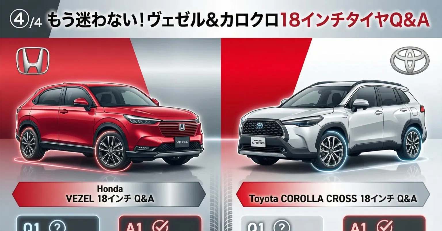 ④/4もう迷わない！ヴェゼル＆カロクロ18インチタイヤQ&A｜びわお