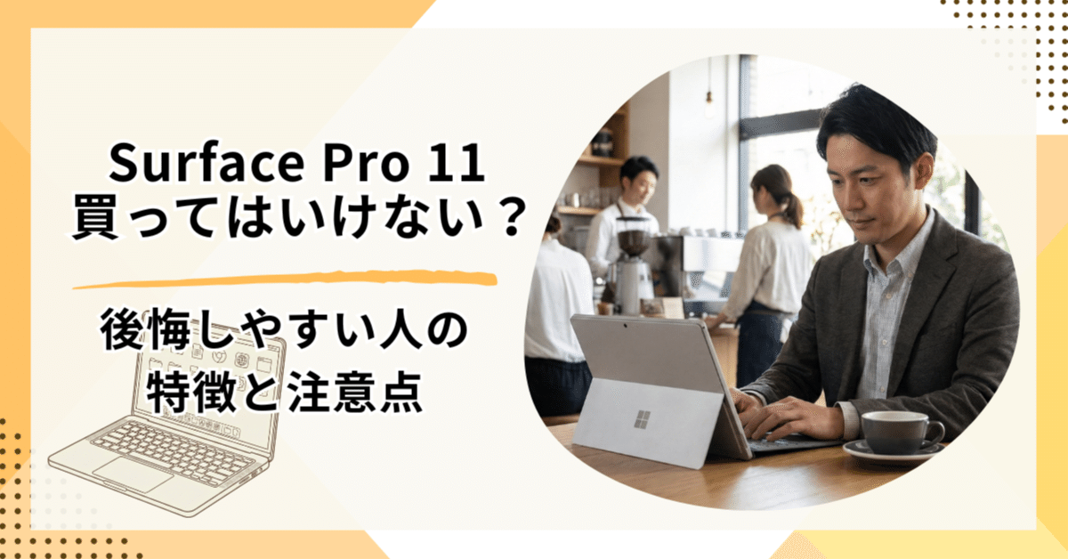 Surface Pro 11は買ってはいけない？後悔しやすい人の特徴と注意点