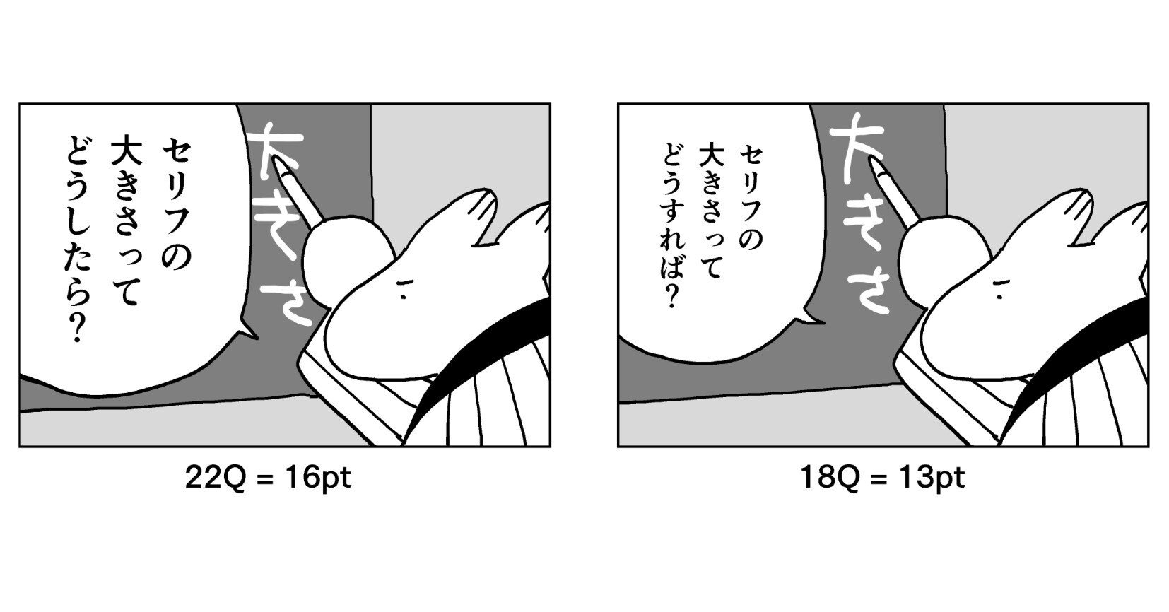 文字のサイズはどれくらいがいいのか｜しろいうま
