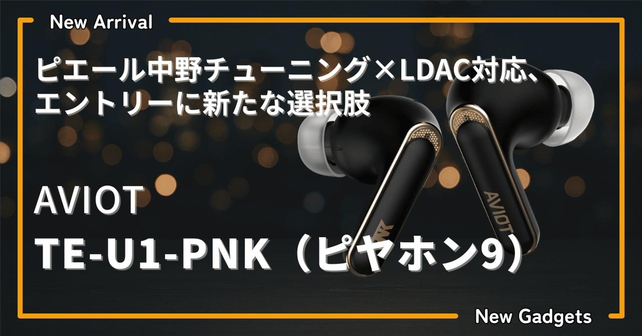 AVIOT〉 TE-U1-PNK（ピヤホン9）— ピエール中野チューニング×LDAC対応