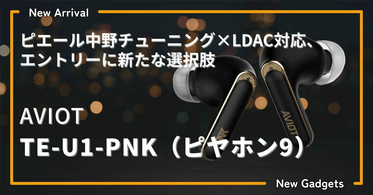 AVIOT〉 TE-U1-PNK（ピヤホン9）— ピエール中野チューニング×LDAC対応