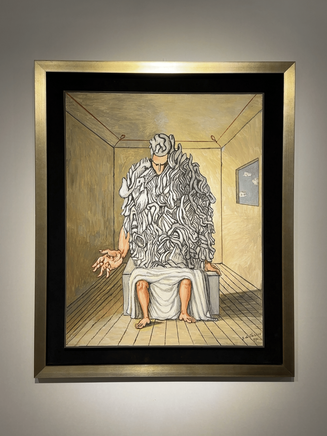 模写 ジョルジョ・デ・キリコ 絵画 大きめ もしゃ ゴールド額縁 プレビュー】「デ・キリコ展」東京都美術館で4月27日から 初期から晩年