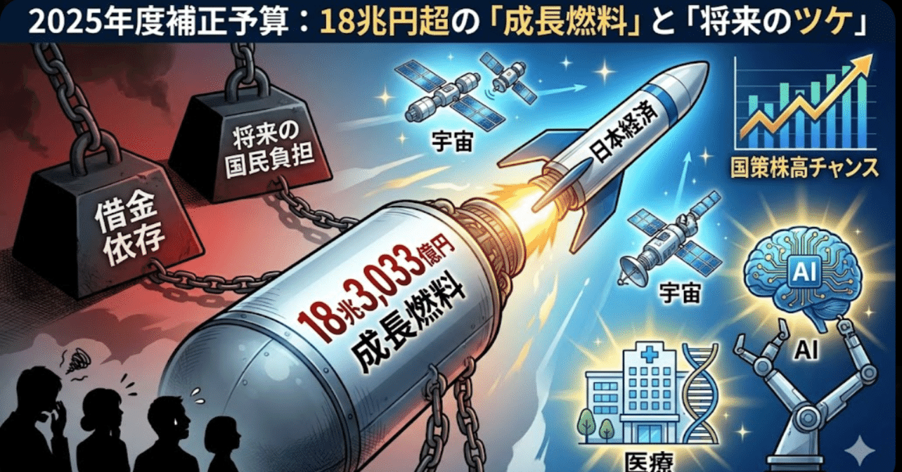 徹底分析】2025年度補正予算の正体：「緊急対策」に隠された長期戦略と、私たちが背負うリスク｜はいでぶ 日本株情報