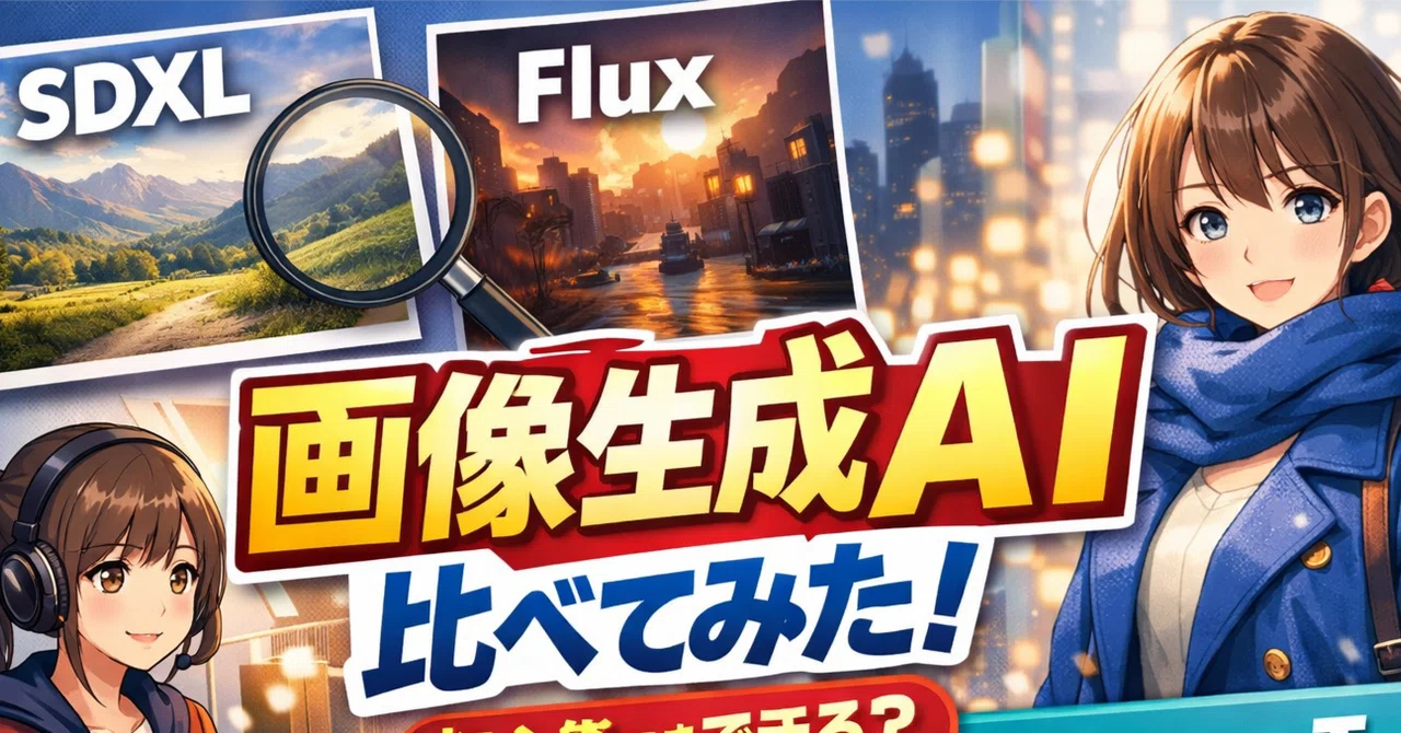 同一プロンプトで画像生成AI（Z-Image Turbo / SDXL / Flux）3種を比較