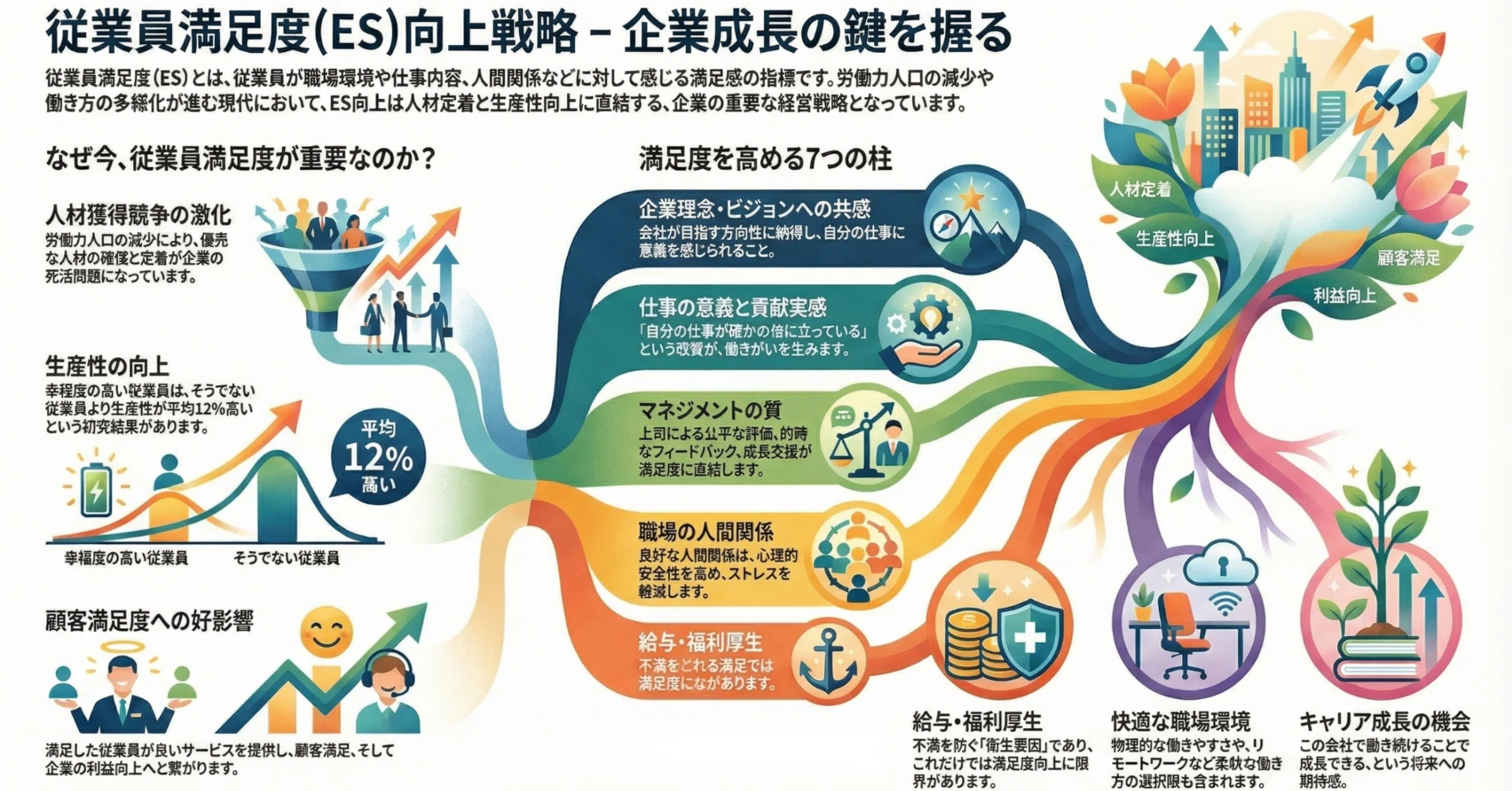 従業員満足度とは？企業成長を支える本質的な意味と実践的な向上施策