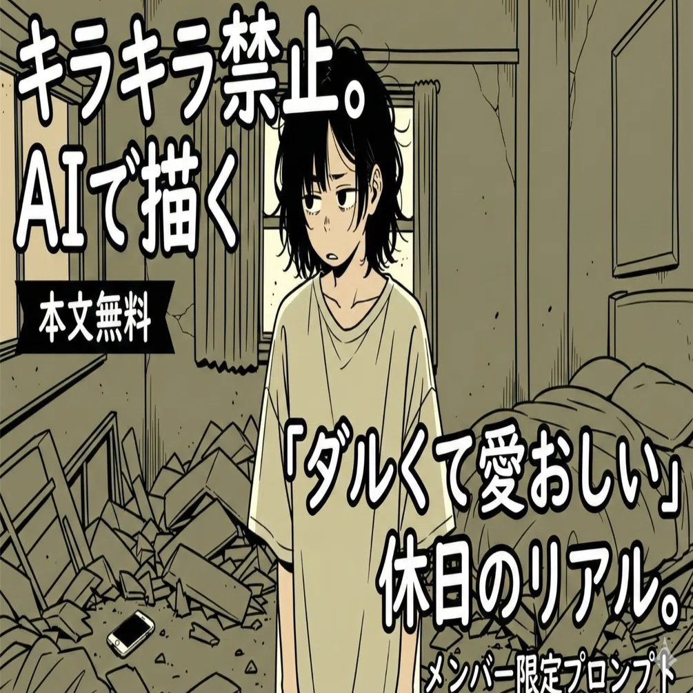 キラキラ禁止。AIで描く「ダルくて愛おしい」休日のリアル。｜BD